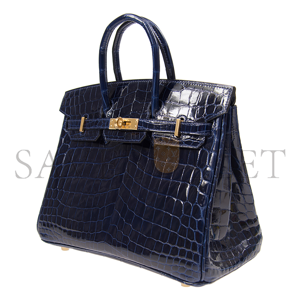 HERMÈS MASTER BIRKIN 35 CROCODILE LEATHER SAPPHIRE BLUE GOLD BUCKLE H041367CK32 (35*28*18cm)